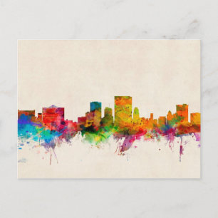 El Paso Texas Skyline Cityscape Briefkaart