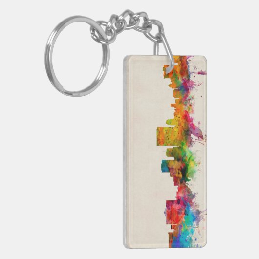 El Paso Texas Skyline Cityscape Sleutelhanger (Voorkant Links)