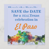 EL PASO, TEXAS SKYLINE SP - KAART (Voorkant / Achterkant)