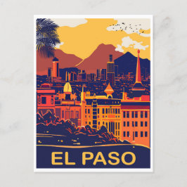 El Paso, Texas, Stadslandschap, Reizen Briefkaart