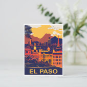 El Paso, Texas, Stadslandschap, Reizen Briefkaart (Staand voorkant)