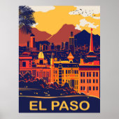 El Paso, Texas, Stadslandschap, Reizen Poster (Voorkant)