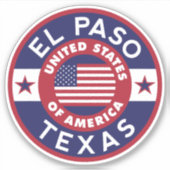 EL PASO, Texas Sticker (Voorkant)