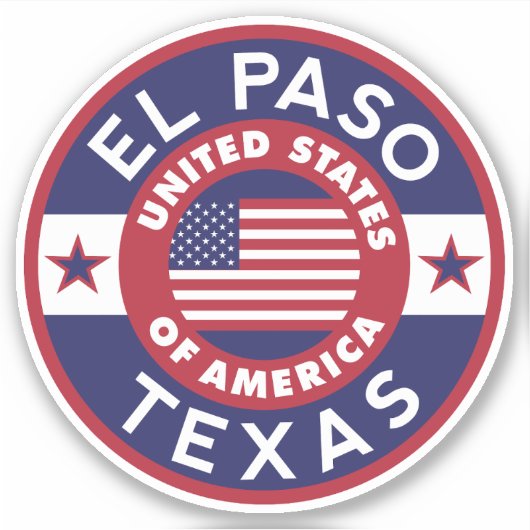 EL PASO, Texas Sticker (Voorkant)