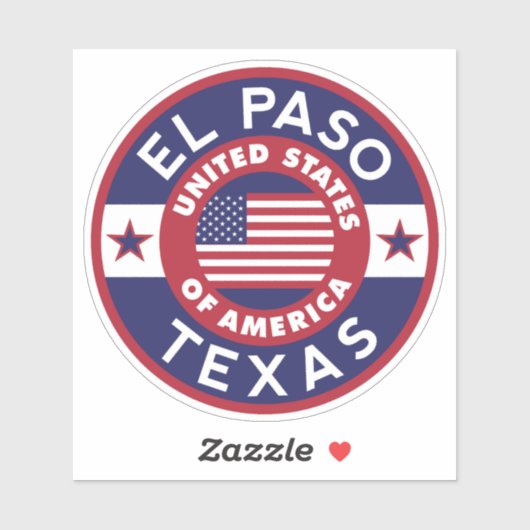 EL PASO, Texas Sticker (Vel)