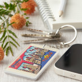 El Paso Texas TX groot Briefkaart Sleutelhanger (Voorkant Rechts)