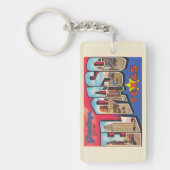 El Paso Texas TX  groot Briefkaart Sleutelhanger (Voorkant)