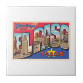 El Paso Texas TX  groot Briefkaart Tegeltje (Voorkant)
