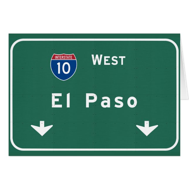 El Paso Texas tx Interstate Highway Freeway Road : (Voorkant Horizontaal)