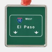 El Paso Texas tx Interstate Highway Freeway Road : Metalen Ornament (Voorkant)