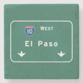 El Paso Texas tx Interstate Highway Freeway Road : Stenen Onderzetter (Voorkant)