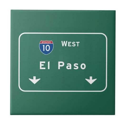 El Paso Texas tx Interstate Highway Freeway Road : Tegeltje (Voorkant)