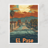El Paso Texas USA Kunst Reizen Illustratie Briefkaart (Voorkant)