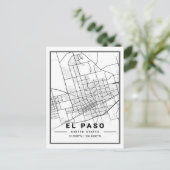 El Paso Texas USA Travel City Map Poster Briefkaart (Staand voorkant)