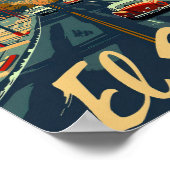 El Paso Texas Verenigde Staten Beroemde Reisplaats Poster (Hoek)