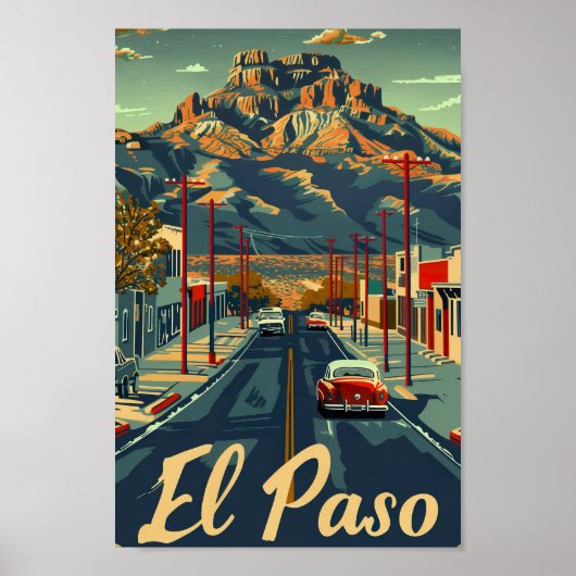 El Paso Texas Verenigde Staten Beroemde Reisplaats Poster (Voorkant)