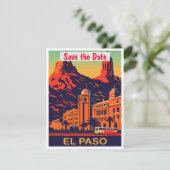 El Paso Texas Vintage Trouw Uitnodiging (Staand voorkant)