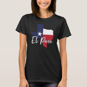 El Paso, Texas Vlag Kaart Vrouwen Zwart T-shirt