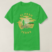 El Paso Texas woestijnillustratie  souvenir T-shirt (Design voorkant)
