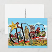 El Paso TX ansichtkaart Briefkaart (Voorkant / Achterkant)