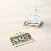 El Paso TX Map coördineert  stijl Kartonnen Onderzetters (Insitu)