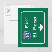El Paso, TX Road Sign Briefkaart (Voorkant / Achterkant)