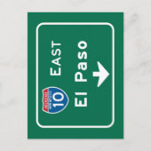 El Paso, TX Road Sign Briefkaart (Voorkant)