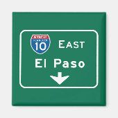 El Paso, TX Road Sign Magneet (Voorkant)