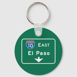 El Paso, TX Road Sign Sleutelhanger
