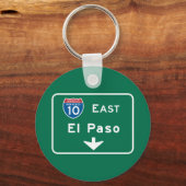 El Paso, TX Road Sign Sleutelhanger (Voorkant)