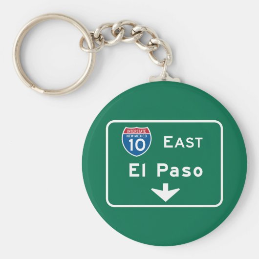 El Paso, TX Road Sign Sleutelhanger (Voorkant)