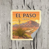 El Paso Vierkante Sticker