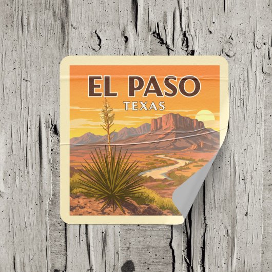  El Paso Vierkante Sticker