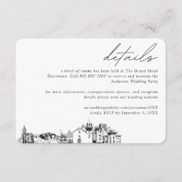 El Paso Wedding Hotel Kamer Blok Details Informatiekaartje