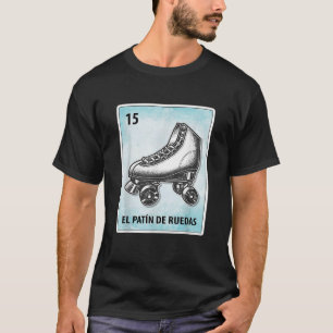 El Patin De Ruedas Mexicaanse Roller Schaats Kaart T-shirt