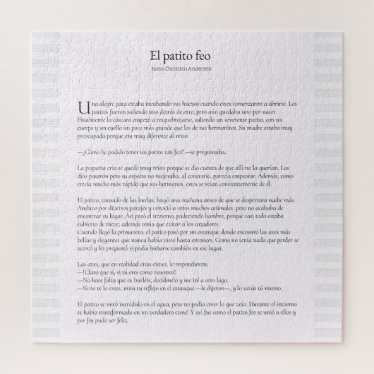 El Patito Feo JigzaaPuzzle Legpuzzel (Verticaal)