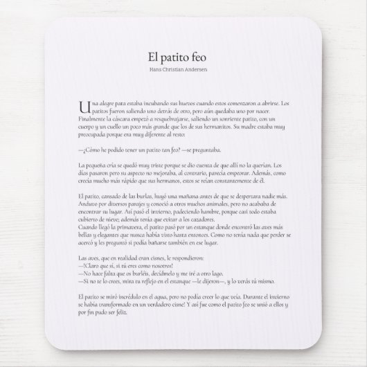 El patito feo muismat (Voorkant)