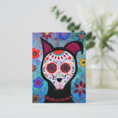 EL PERRO DOG DIA DE LOS MUERTOS BRIEFKAART (Staand voorkant)