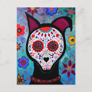 EL PERRO DOG DIA DE LOS MUERTOS BRIEFKAART
