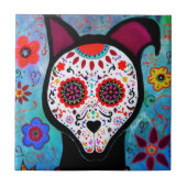 EL PERRO DOG DIA DE LOS MUERTOS TEGELTJE (Voorkant)