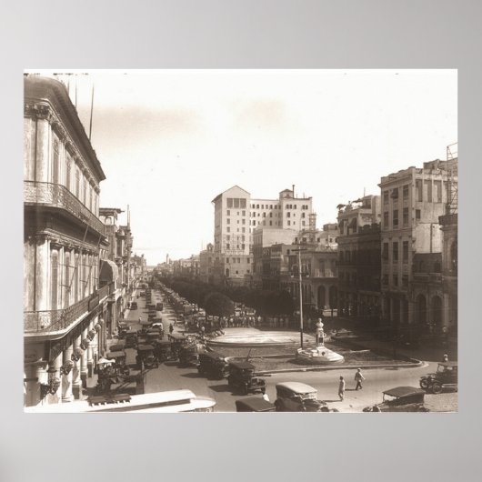 El Prado de La Habana 1920 Foto Antigua Poster (Voorkant)