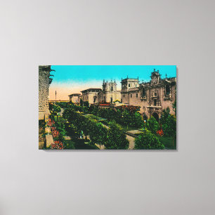 El Prado van West Gate, Balboa Park Canvas Afdruk