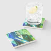 El presidente de El Salvador, Nayib Bukele Stenen Onderzetter (Zijkant)