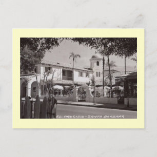 El Presidio, Santa Barbara, Vintage van Californië Briefkaart