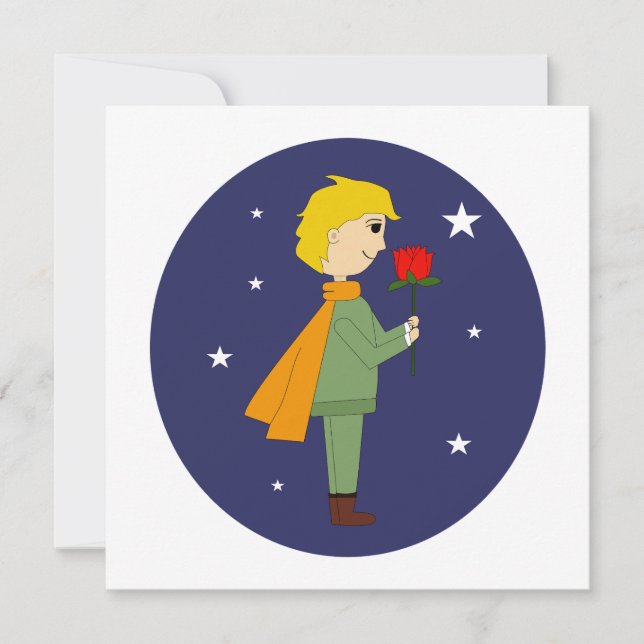 El principito admirando su rosa (Voorkant)