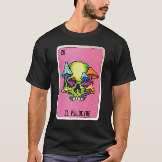 El Psilocybe Mexican Slang Lottery Bingo Cards T-shirt (Voorkant)