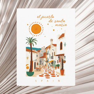 El puerto de santa María Spanje witte stad vakanti Briefkaart