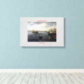 El puerto/O porto/The port Canvas Afdruk (Insitu (Houten vloer))