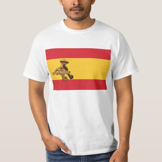 El Pulpo Paul invade la bandera de España! T-shirt (Voorkant)
