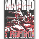 El Quinto Regimiento MADRID T-Shirt Sticker (Voorkant)